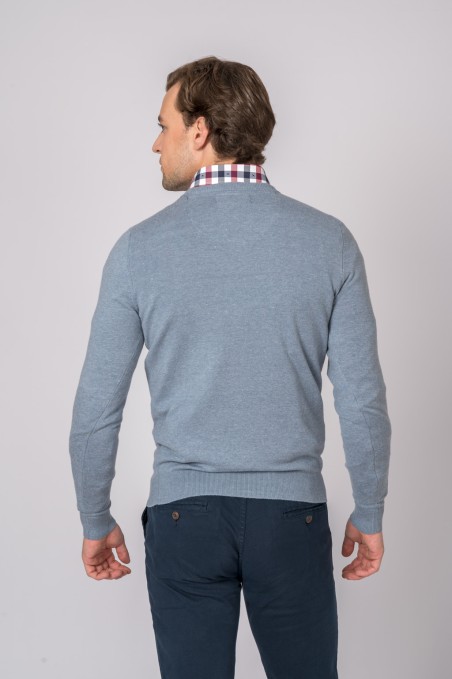 SUETER CUELLO REDONDO AZUL
