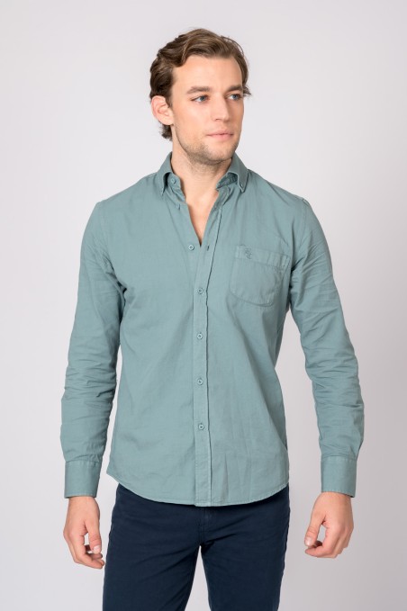 CAMISA SARGA AZUL GRISÁCEO