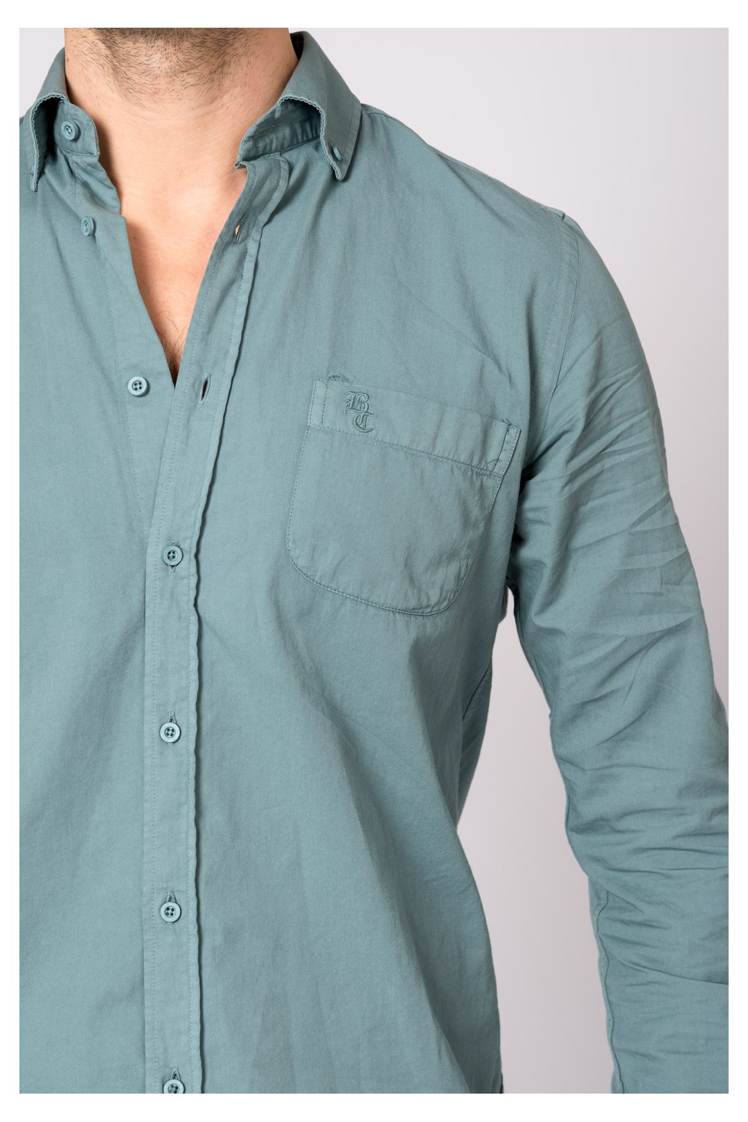 CAMISA SARGA AZUL GRISÁCEO