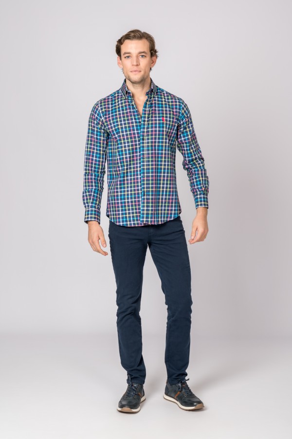 CAMISA CUADROS MULTICOLOR 2