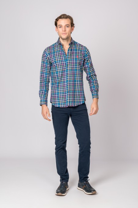 CAMISA CUADROS MULTICOLOR