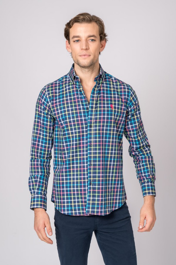 CHEMISE À CARREAUX MULTICOLORES