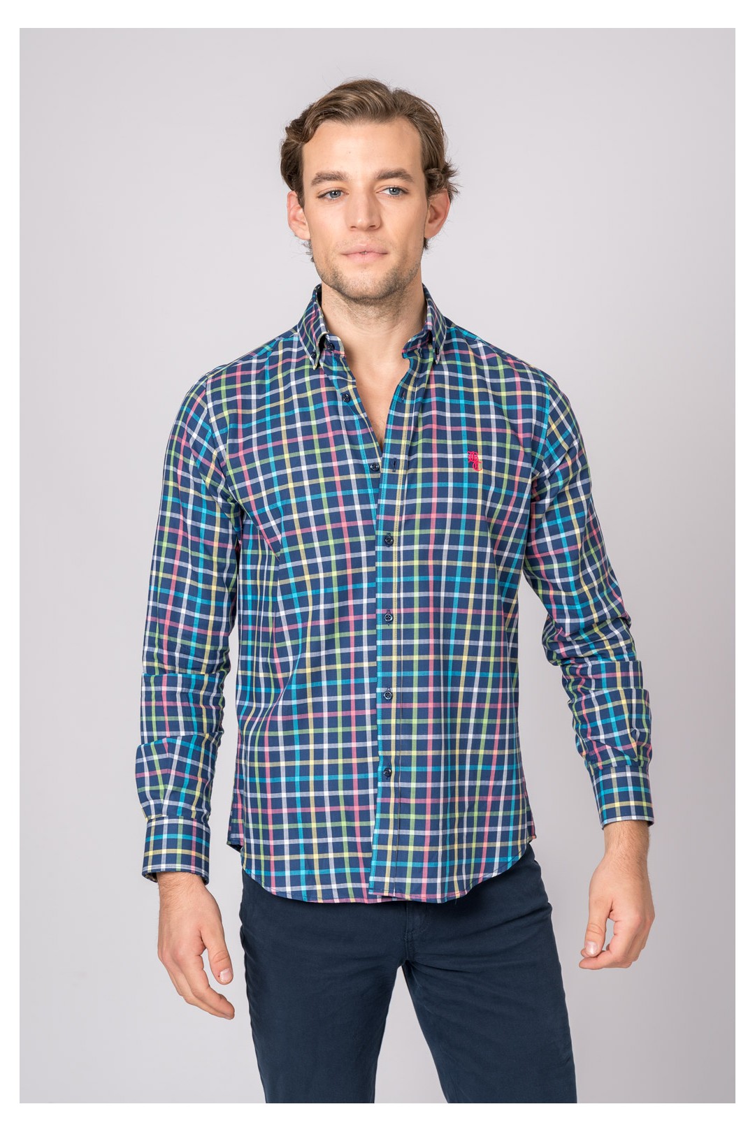 CAMISA CUADROS MULTICOLOR