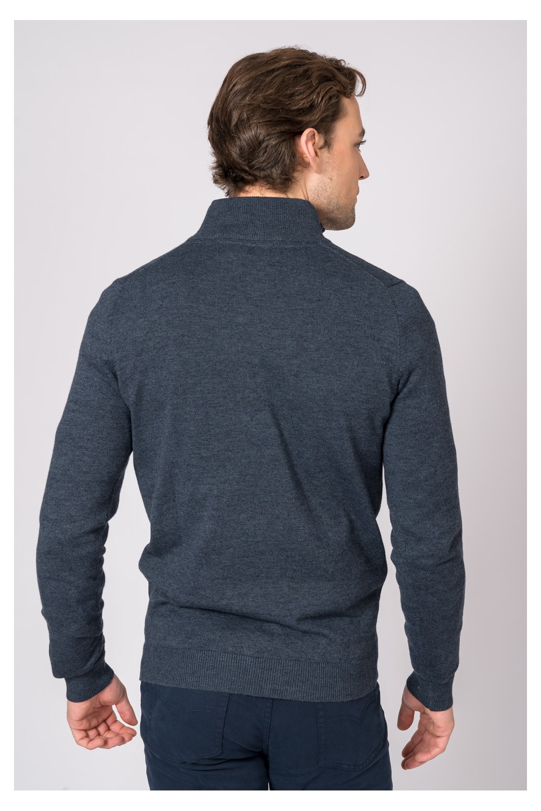 SUETER CUELLO CREMALLERA AZUL