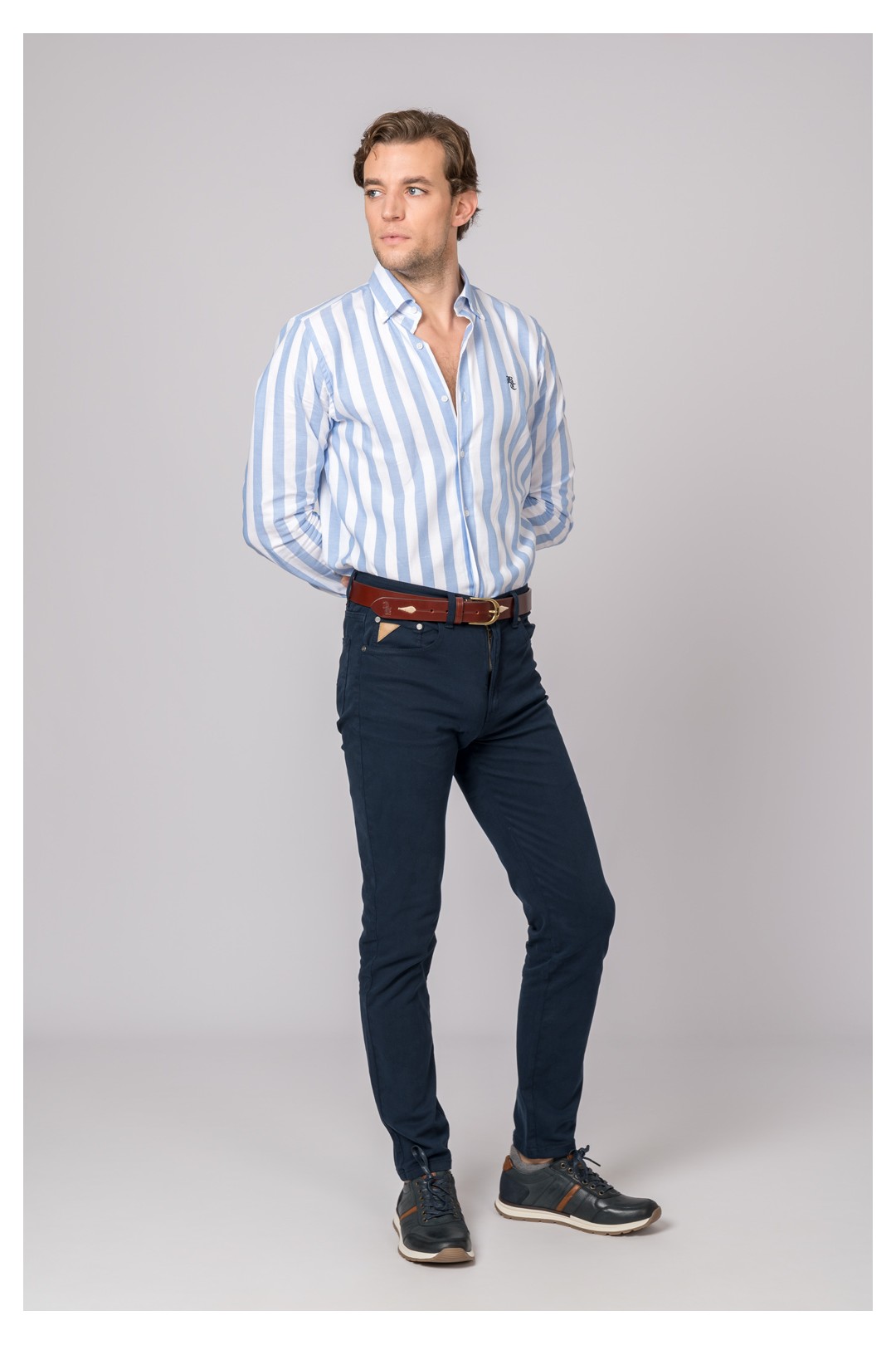 Pantalón Hombre 5 bolsillos Azul Marino