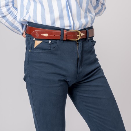 Pantalon 5 poches pour hommes Bleu marine