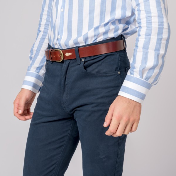 Pantalon 5 poches pour hommes Bleu marine 2