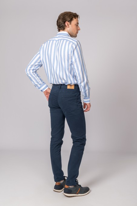 Pantalon 5 poches pour hommes Bleu marine