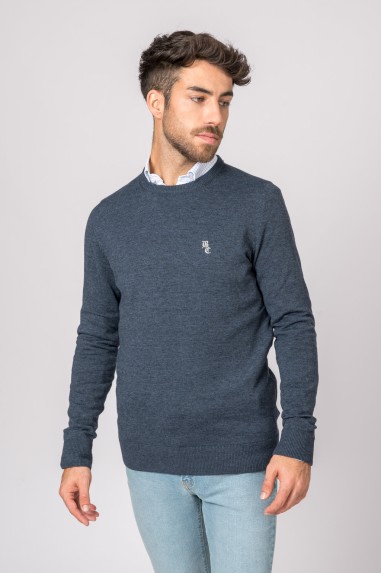 SUETER CUELLO REDONDO MARINO
