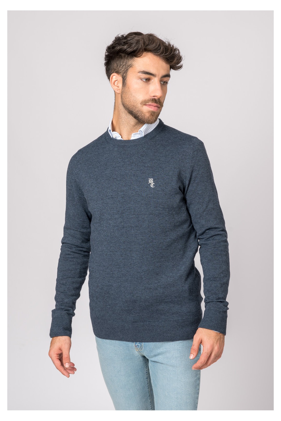 SUETER CUELLO REDONDO MARINO