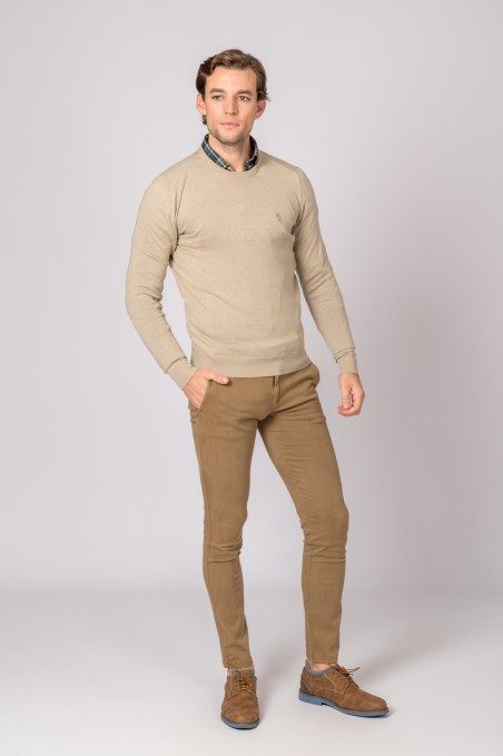 SUETER CUELLO REDONDO BEIGE