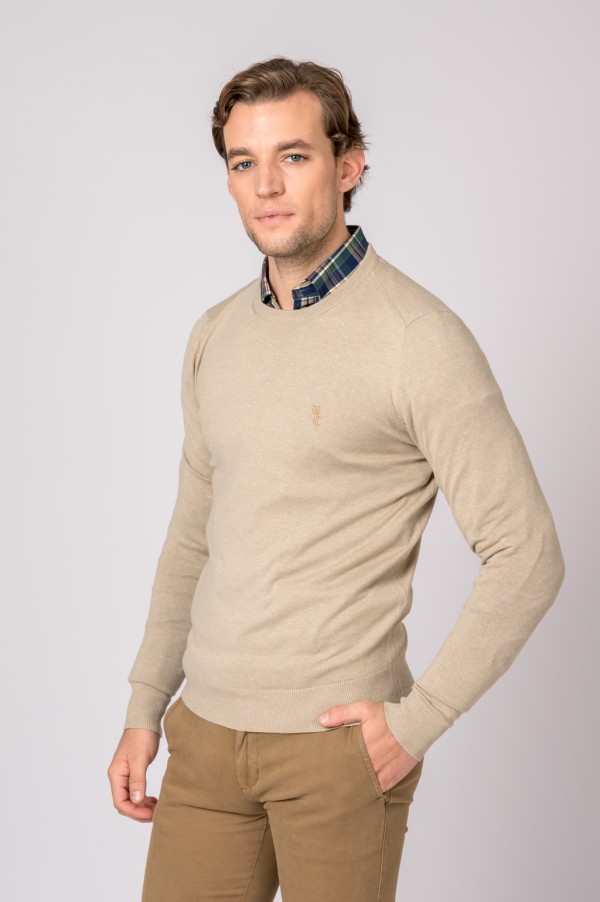 SUETER CUELLO REDONDO BEIGE 2