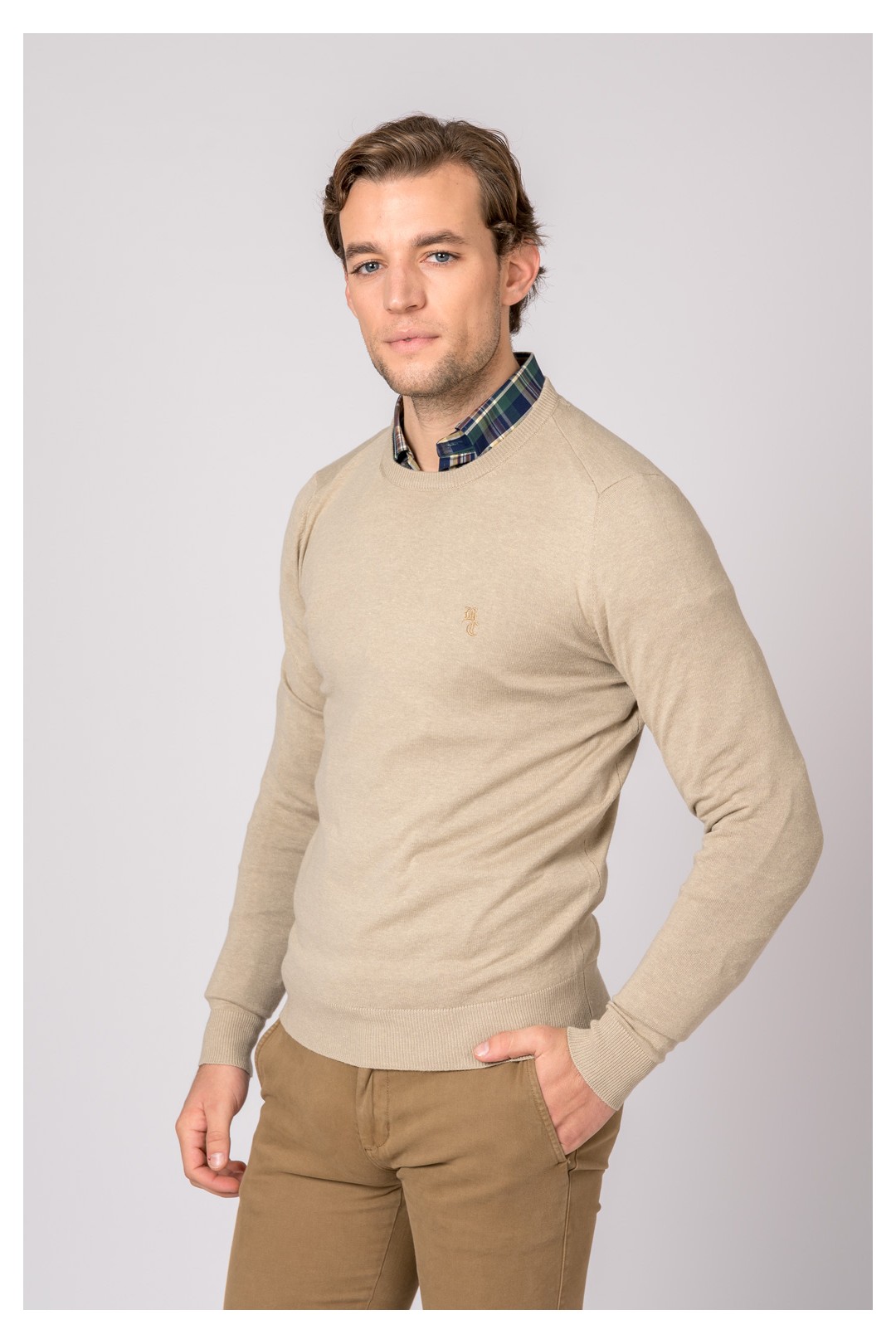 SUETER CUELLO REDONDO BEIGE