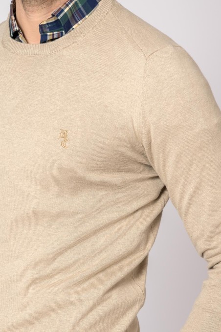 SUETER CUELLO REDONDO BEIGE