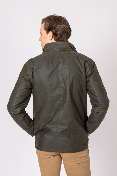 CHAQUETA ENCERADA PADDED VERDE
