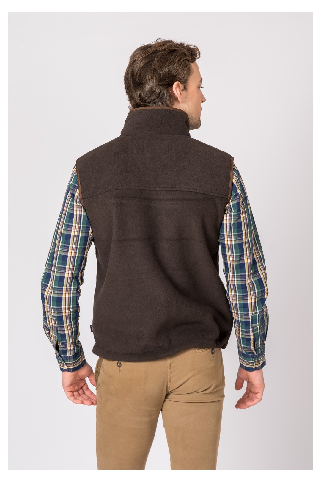 GILET EN POLAIRE MARRON