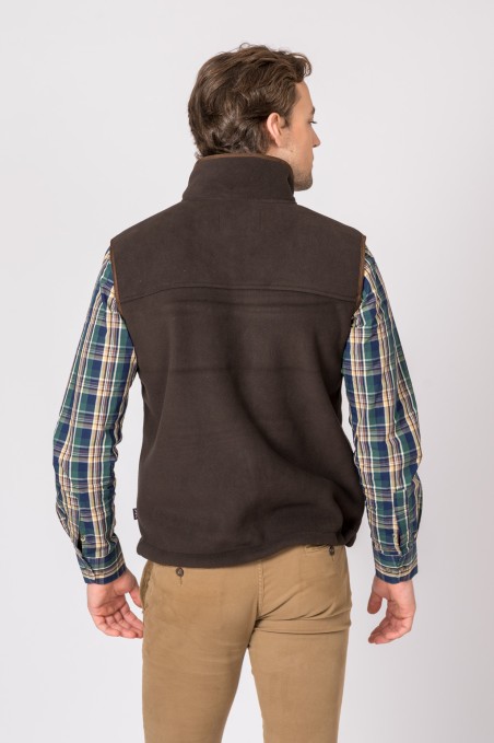 GILET EN POLAIRE MARRON