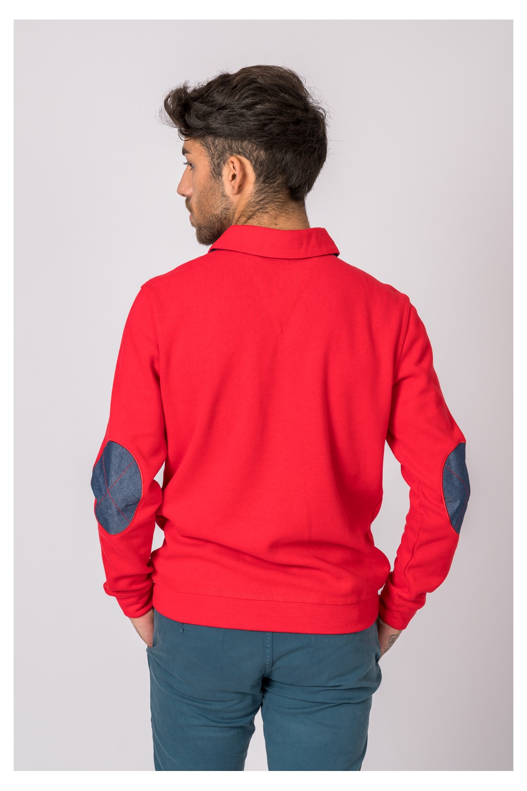 POLO MANGA LARGA ROJO