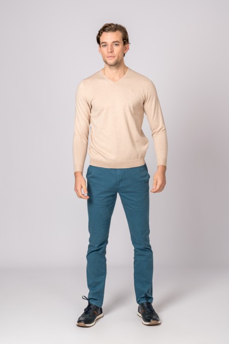 SUETER CUELLO PICO BEIGE