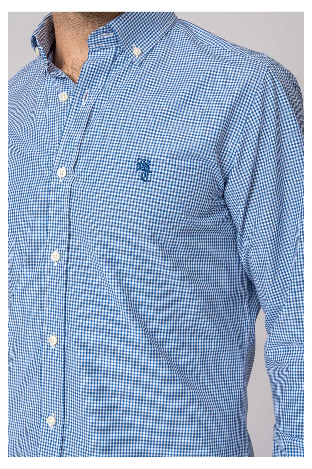 CAMISA CUADROS AZUL Y BLANCO