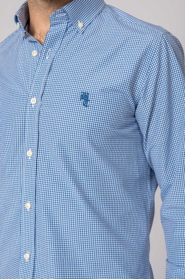 CAMISA CUADROS AZUL Y BLANCO