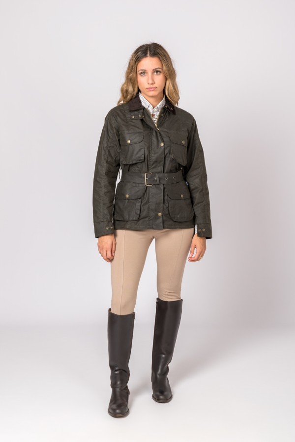 CHAQUETA ENCERADA WOMAN 4 BOLSILLOS VERDE 2