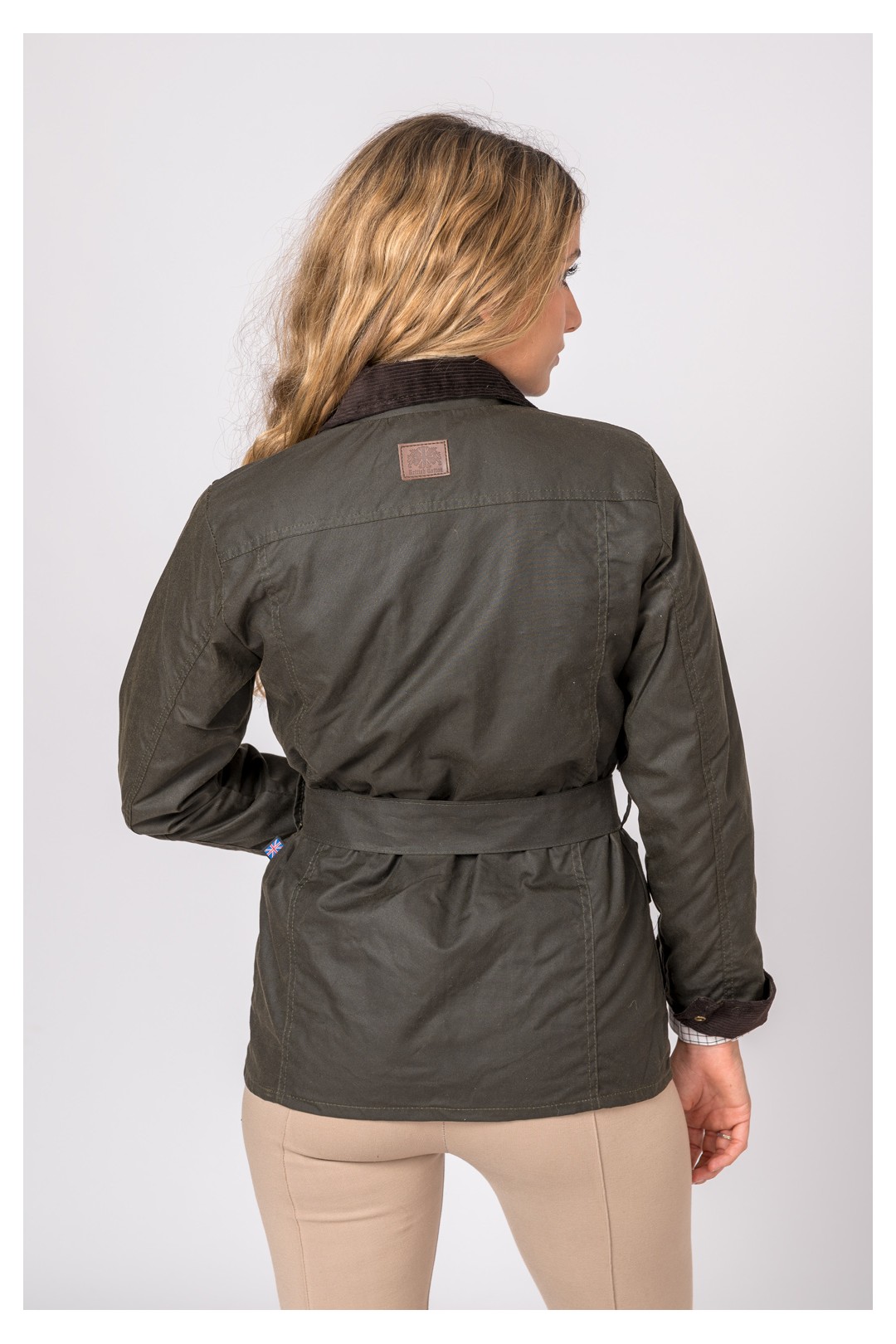 CHAQUETA ENCERADA WOMAN 4 BOLSILLOS VERDE