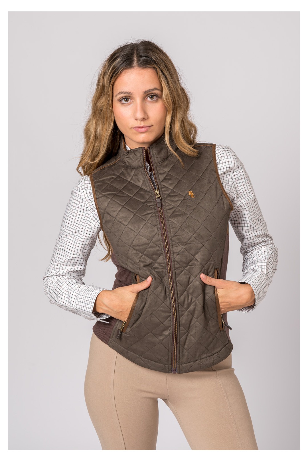 GILET FEMME DAIM DAIM VERT