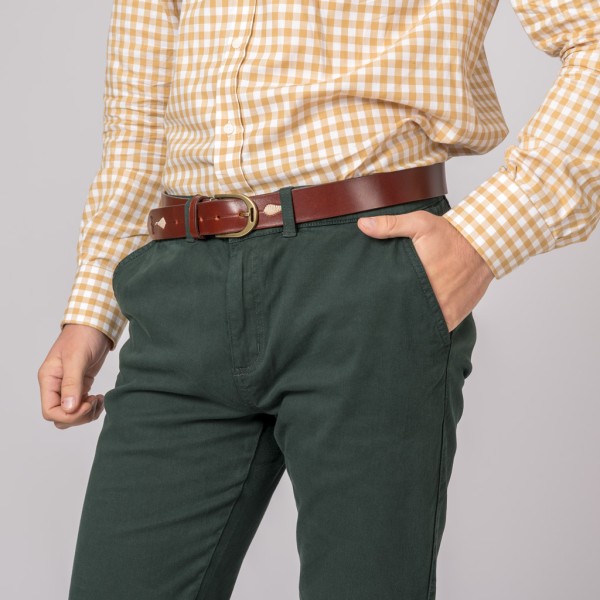 PANTALON CHINO BRITANNIQUE VERT FORÊT
