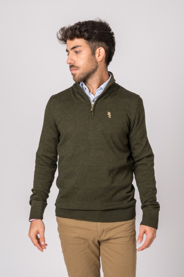 SUETER CUELLO CREMALLERA VERDE 2