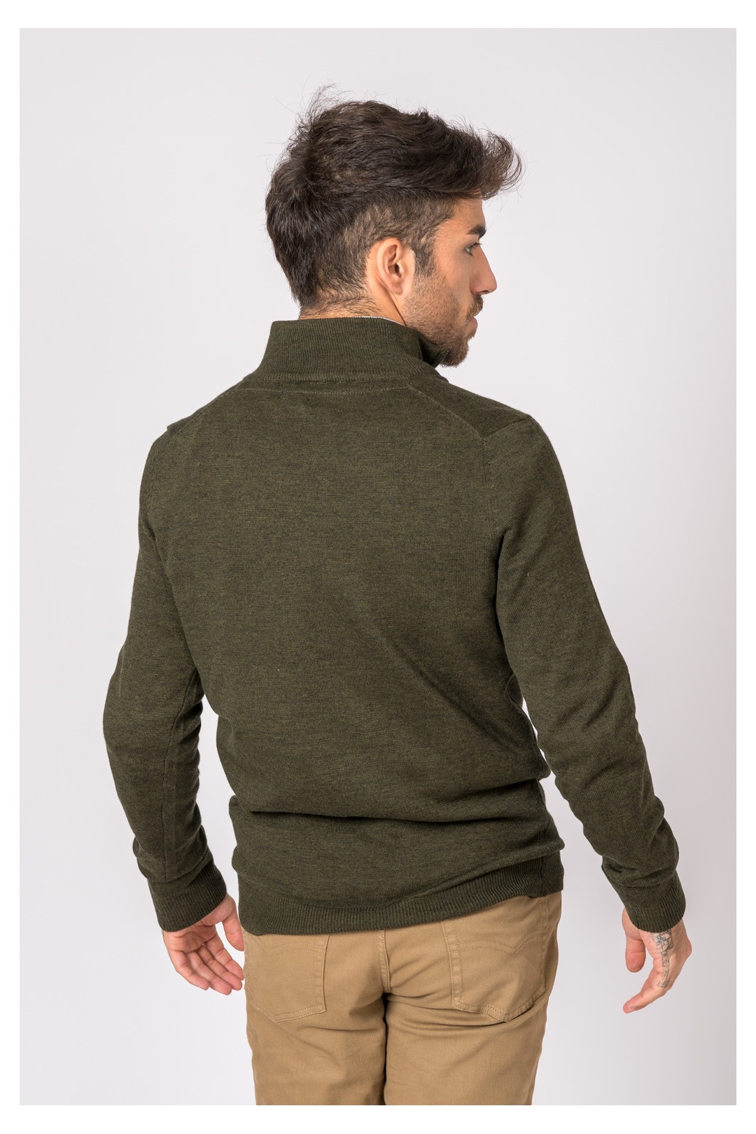 SUETER CUELLO CREMALLERA VERDE