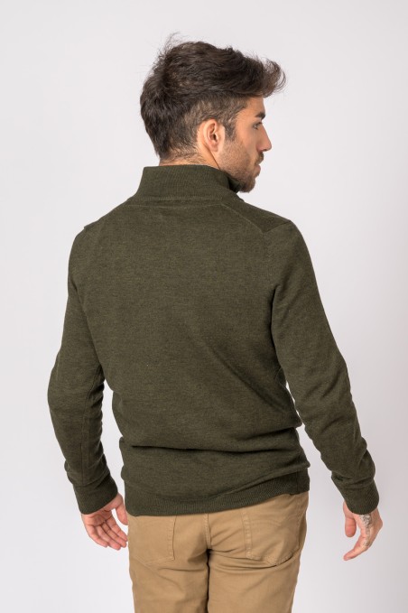 SUETER CUELLO CREMALLERA VERDE