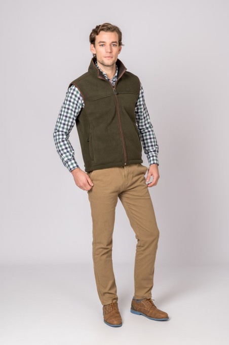GILET EN POLAIRE VERT
