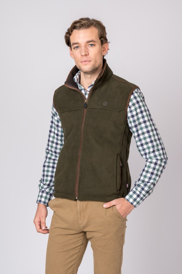 GILET EN POLAIRE VERT