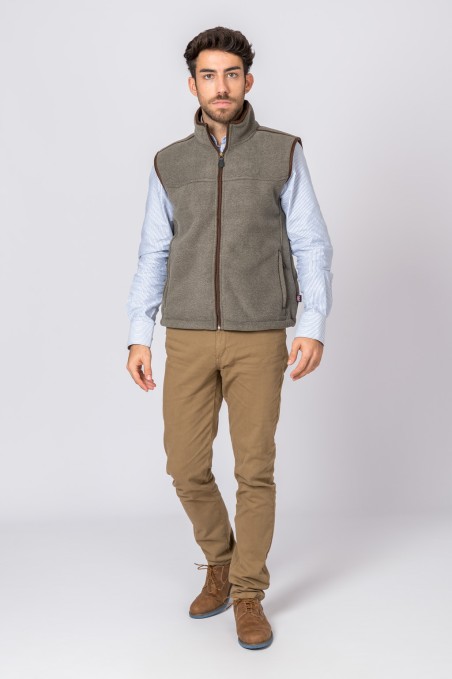 CHALECO POLAR GRIS
