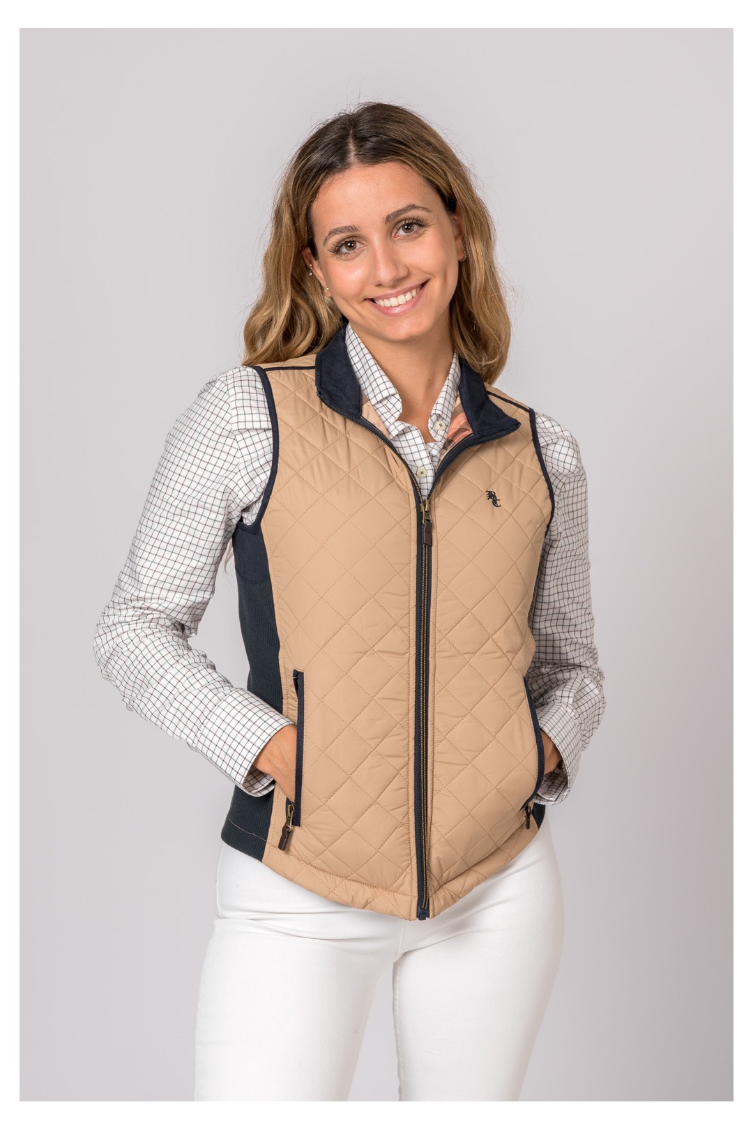 GILET FEMME EN OSEILLE CAMEL
