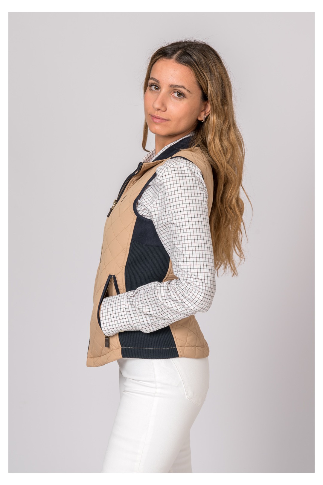 CHALECO MUJER ACEDERA CAMEL