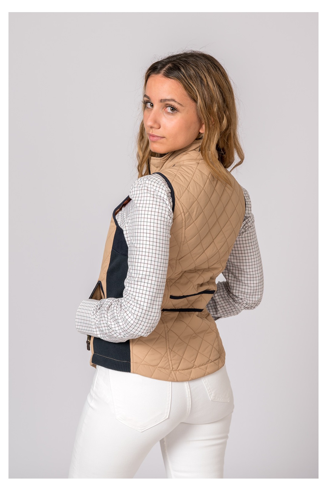 GILET FEMME EN OSEILLE CAMEL
