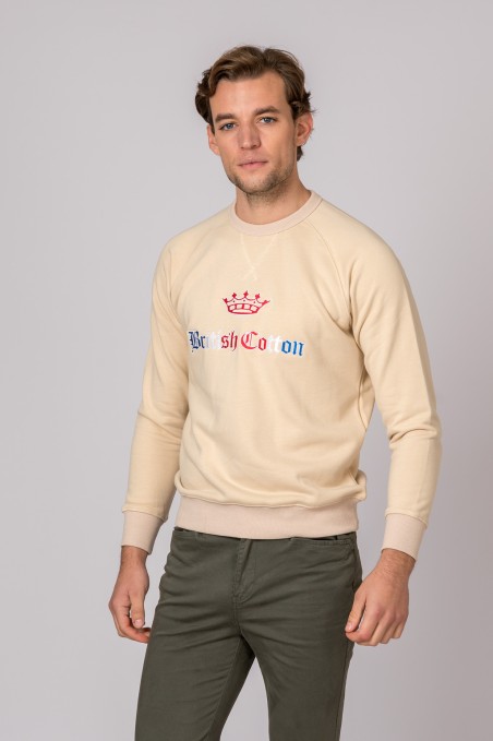 SWEAT-SHIRT COURONNE BEIGE