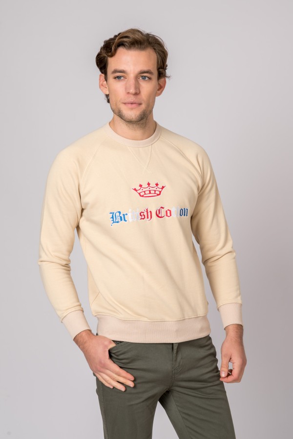 SUDADERA CORONA BEIGE