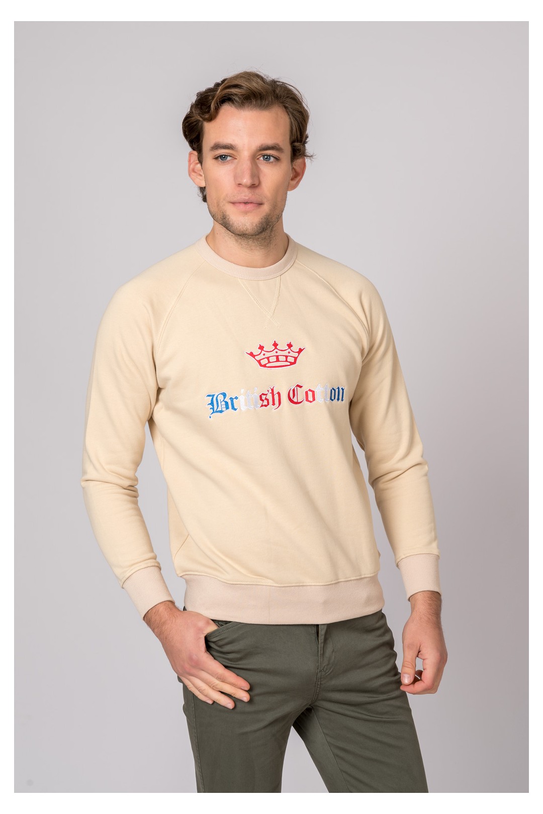 SWEAT-SHIRT COURONNE BEIGE