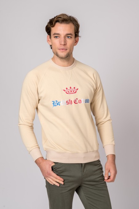 SWEAT-SHIRT COURONNE BEIGE