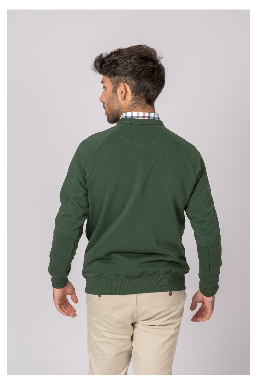 SUDADERA VESPA BRITISH VERDE BOTELLA