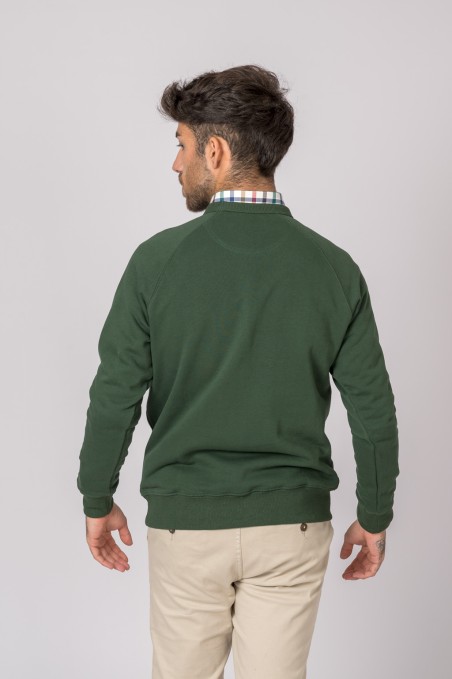 SUDADERA VESPA BRITISH VERDE BOTELLA
