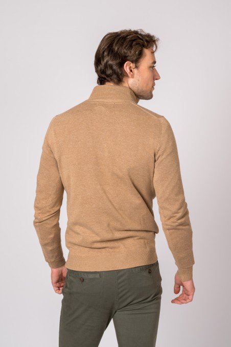 SUETER CUELLO CREMALLERA CAMEL