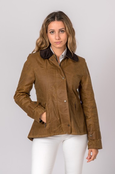 CHAQUETA ENCERADA LADIES AMBRE CAMEL