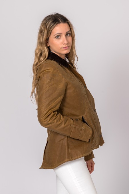 CHAQUETA ENCERADA LADIES AMBRE CAMEL CHAQUETA ENCERADA LADIES AMBRE CAMEL