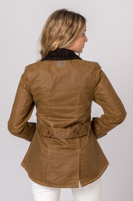 CHAQUETA ENCERADA LADIES AMBRE CAMEL