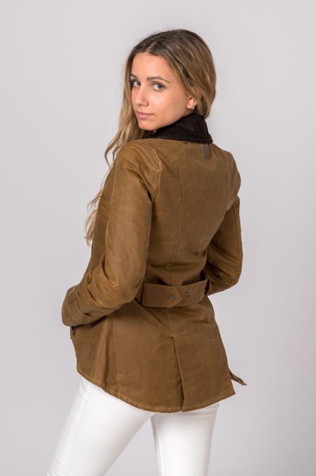 CHAQUETA ENCERADA LADIES AMBRE CAMEL