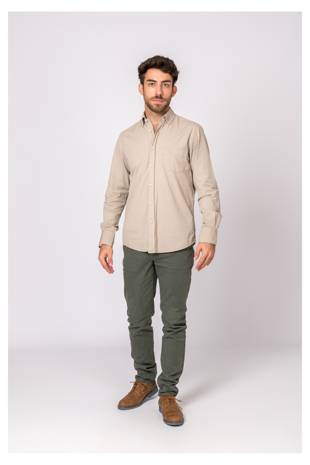 CHEMISE EN SERGÉ CAMEL